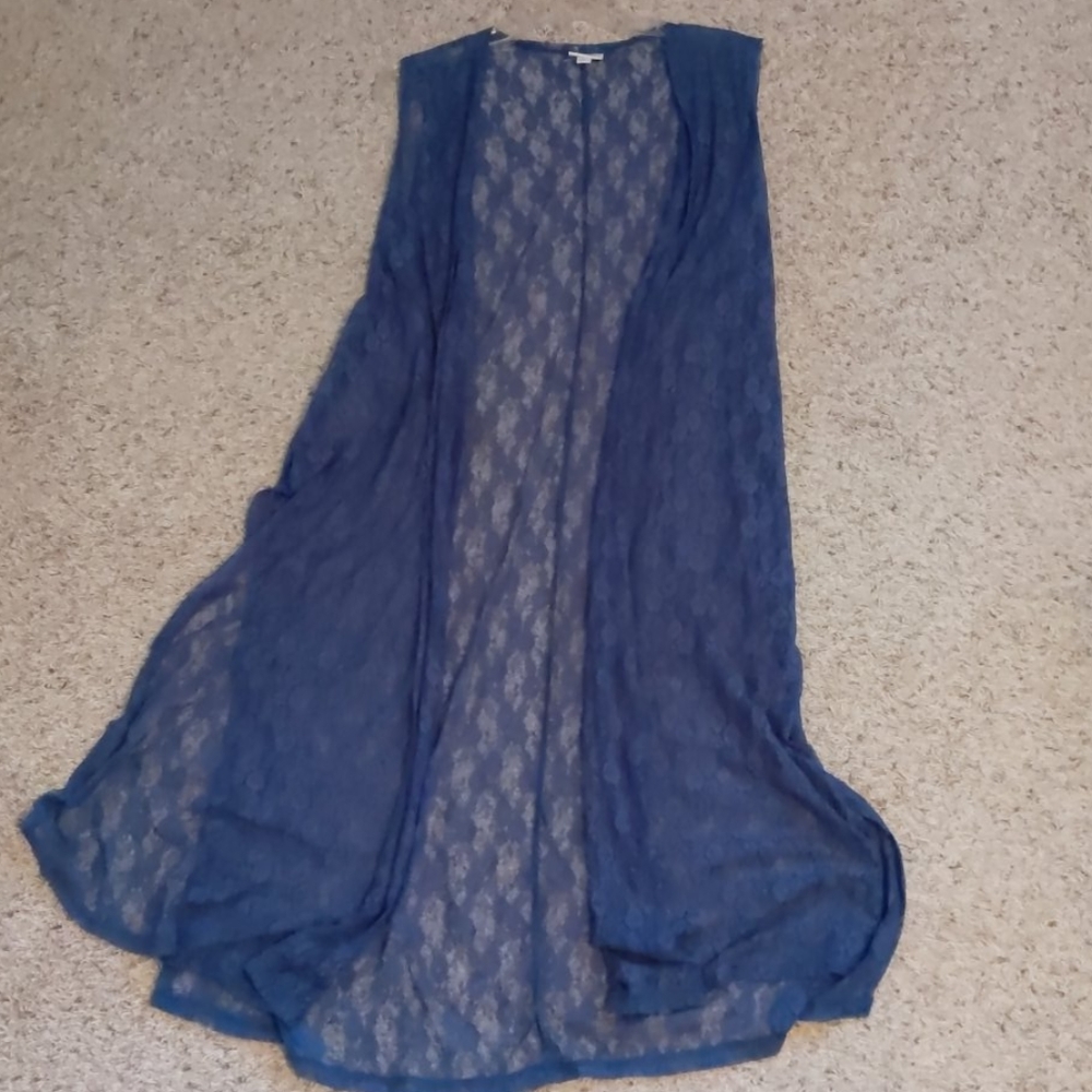 Lularoe Lace Joy Duster Vest